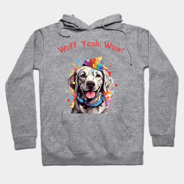 Woofy Adventure - Funny Dog Design Hoodie by NedisDesign